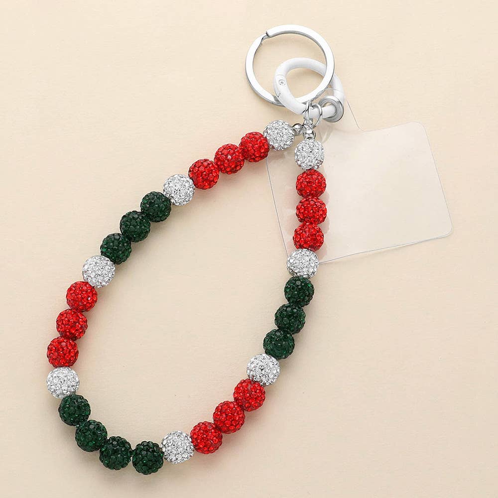 Sensibling Corp. – Großhandel Schlüsselanhänger – Damen – Shamballa Kugel Perlen Schlüsselanhänger / Handy-Anhänger Handgelenkband6