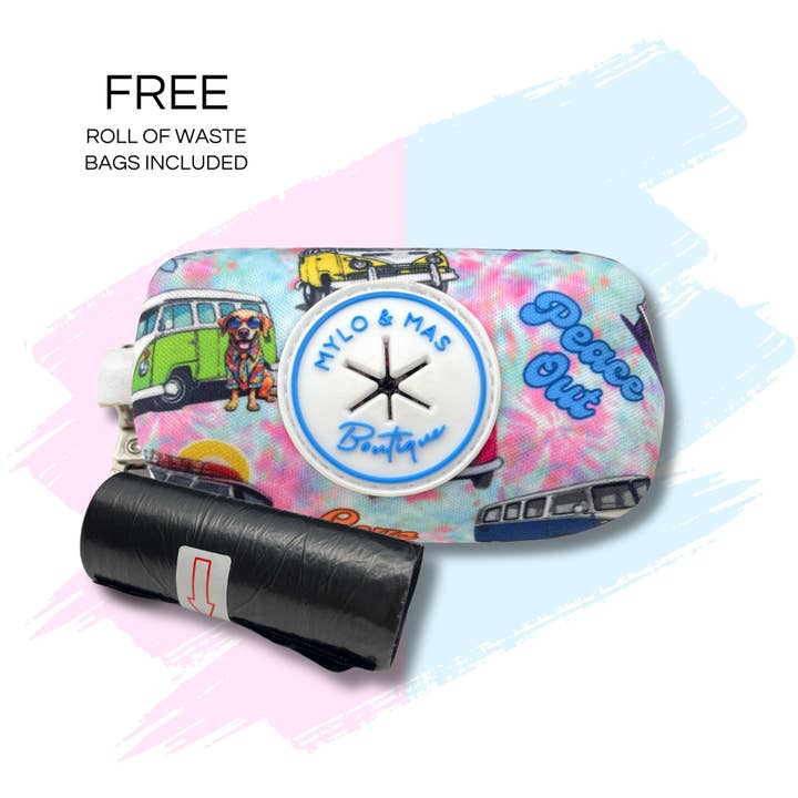 Dog Waste Bag Holder - Hippie Van Life for wholesale by Mylo and Mas Boutique