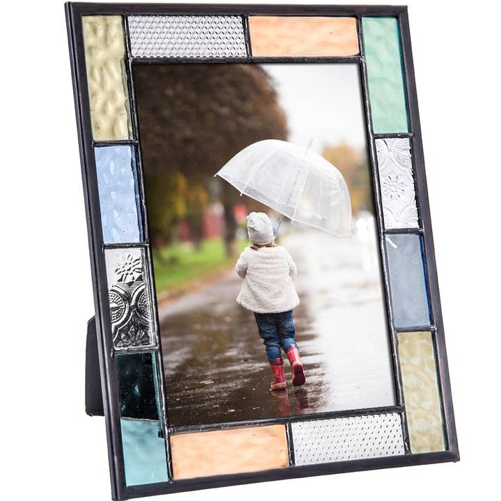 J Devlin Glass Art & Bert Anderson Collection - Wholesale Picture Frame - Colorful Stained Glass Picture Frame 5x7 4x6 Pic 412 Series