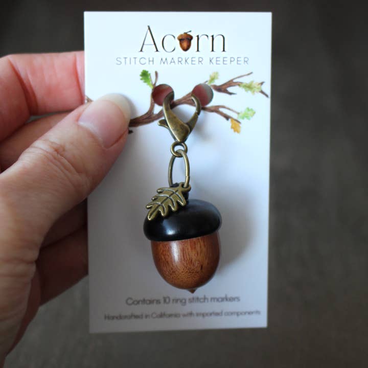 NNK Press - Wholesale Knitting/Crochet Supplies - Little Acorn Stitch Marker Keeper (Pack of 5)