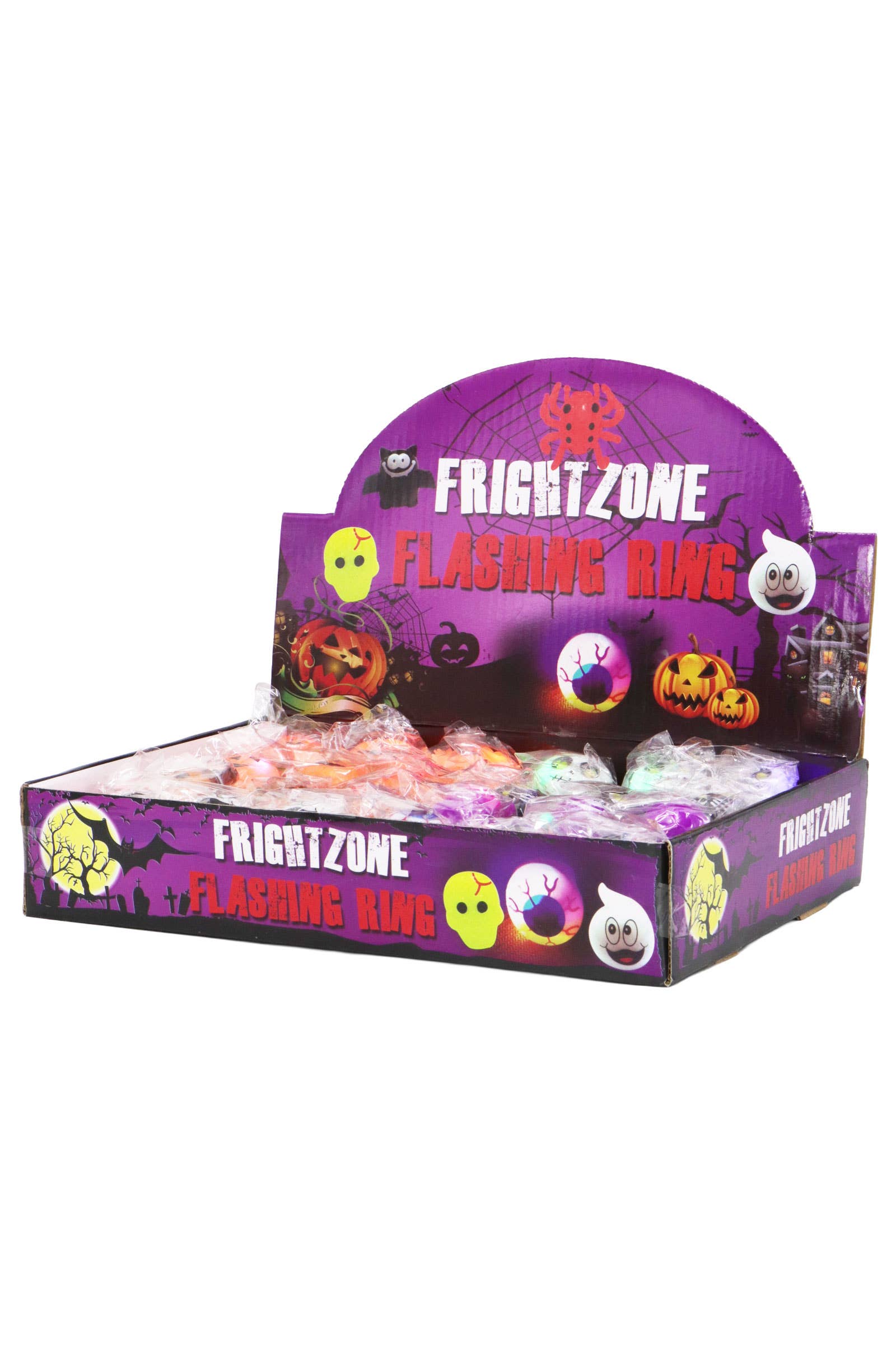 ASSORTED Halloween Jelly Charm Led Light-up Ring - 24 Pcs for wholesale on Faire1