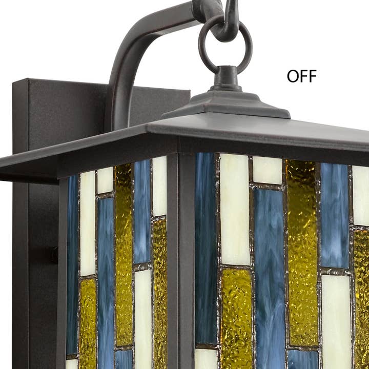 River of Goods - Wholesale Outdoor/Lawn Light - 11.75"H Amber & Gray 1-Light Outdoor Lantern Wall Sconce8