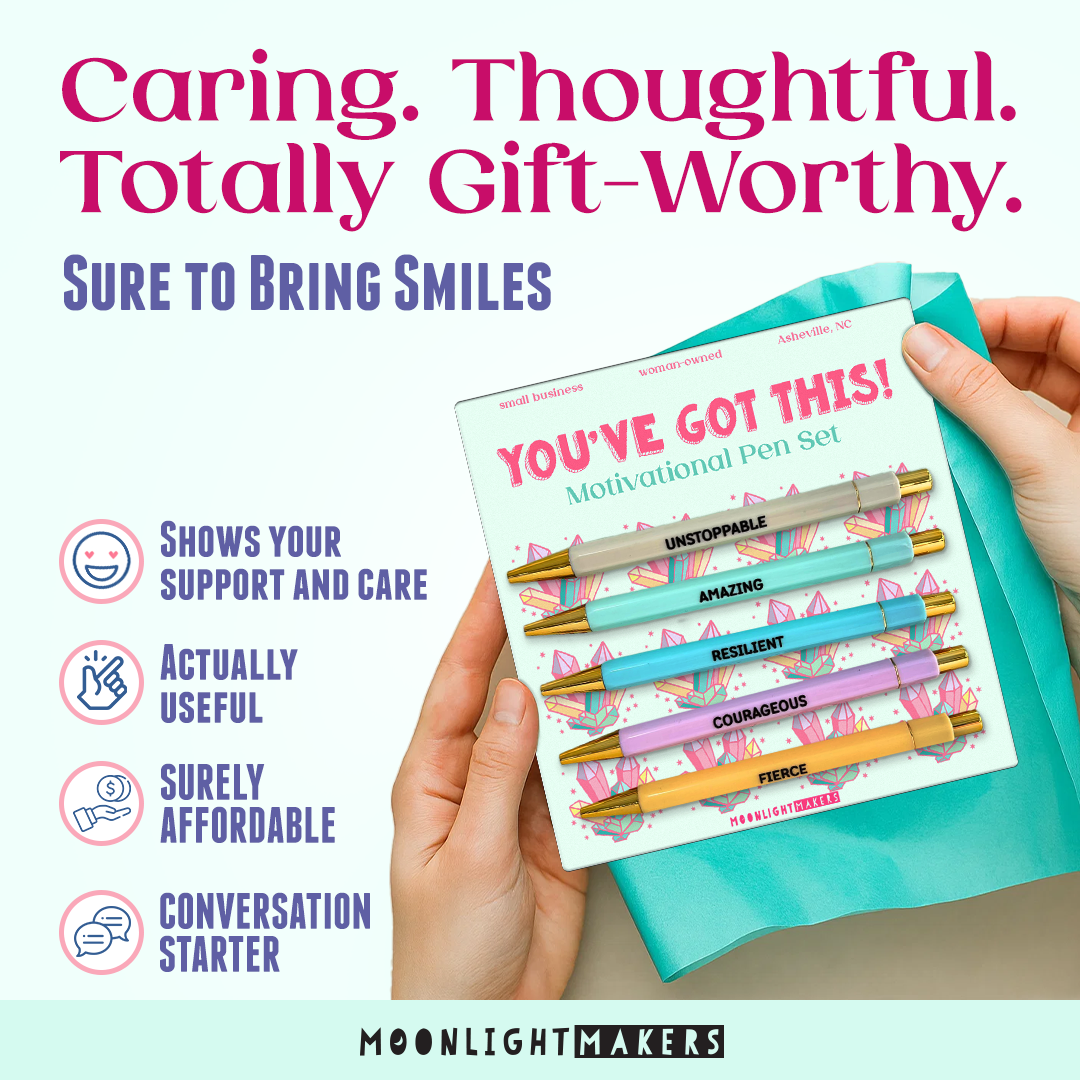 Moonlight Makers - Venta al por mayor Bolígrafo - Juego de bolígrafos You've Got This, alentador, Gift, Girl Boss3