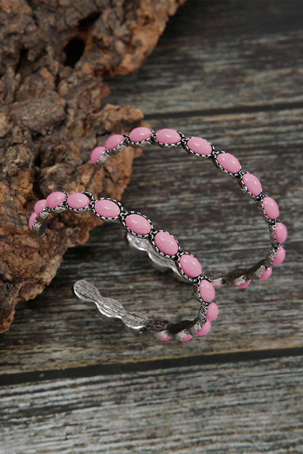 Lovesoft - Wholesale Dangle Earrings - Gem Inlay Retro C-shape Earrings12