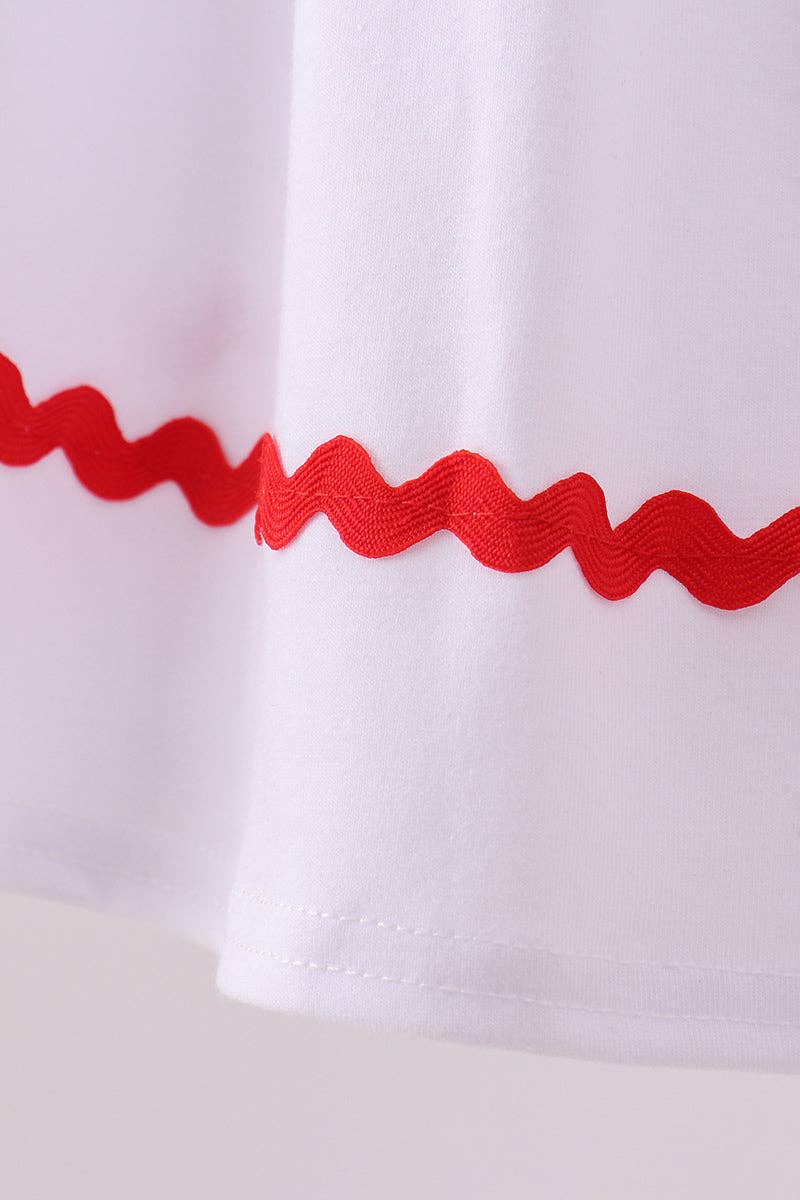 Mom & Co. - Wholesale Top & Pant Set - Kids - White santa claus smocked ruffle pants set3