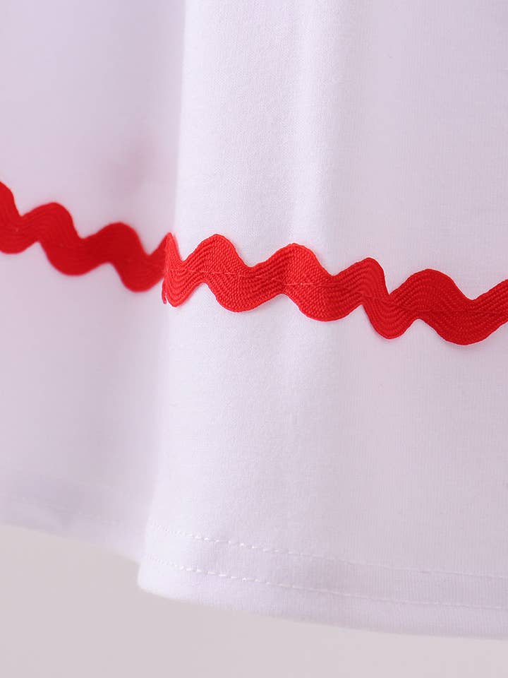 Mom & Co. - Wholesale Top & Pant Set - Kids - White santa claus smocked ruffle pants set3