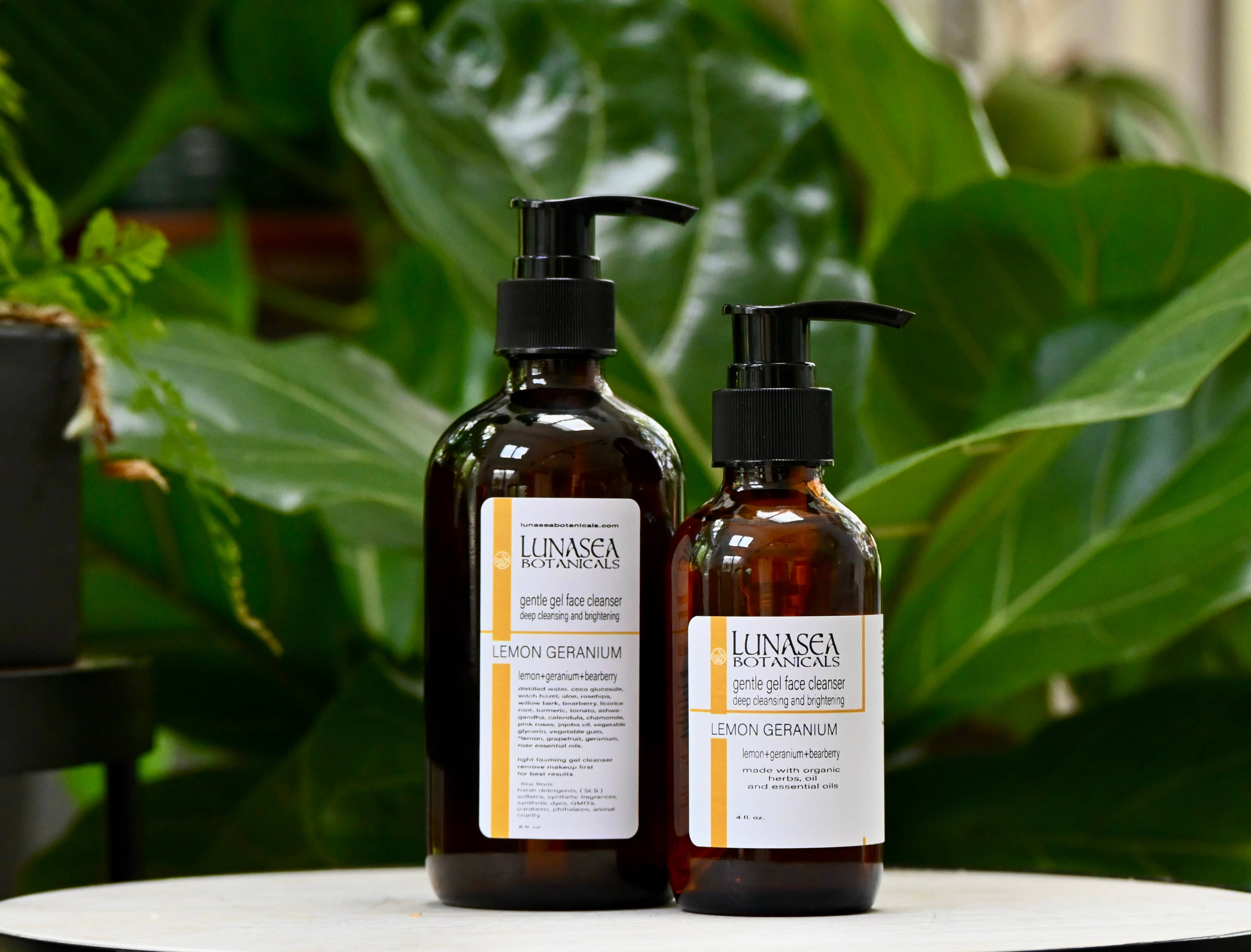 lunasea botanicals - Wholesale Facial Cleanser - Lemon Geranium Brightening Gel Cleanser1