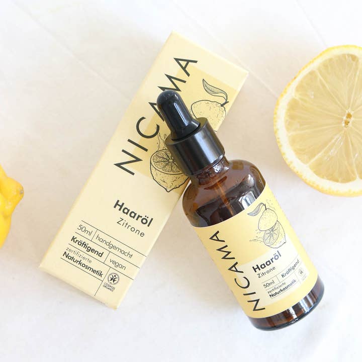 NICAMA - Wholesale Hair Oil - NICAMA hair oil lemon - hair care with squalane - organic & vegan0