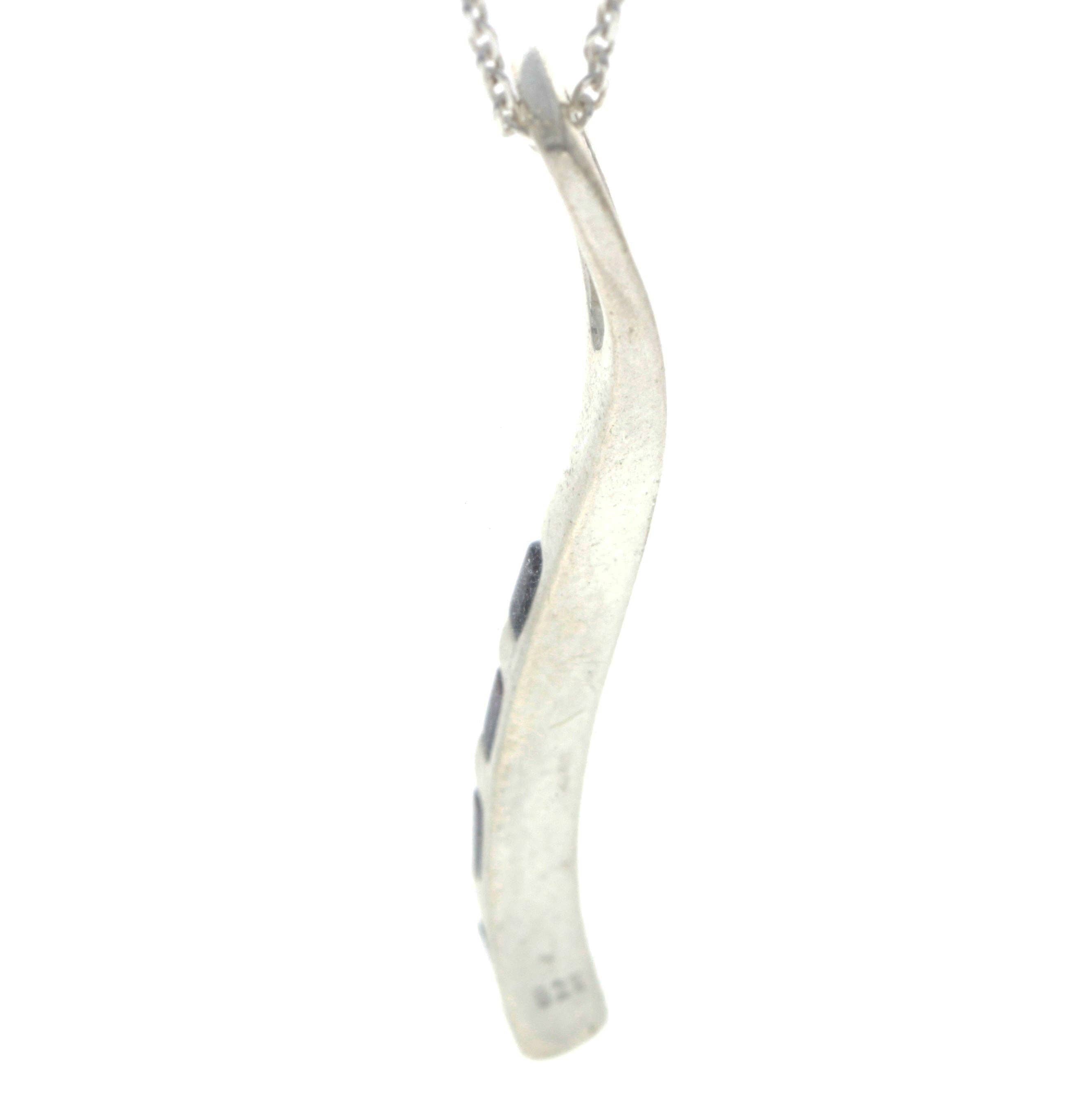 SilverAmber Jewellery - Vendita all'ingrosso Collana con ciondolo/pendaglio - Ciondolo dal design moderno in argento Sterling 925 e ambra baltica - GL20217