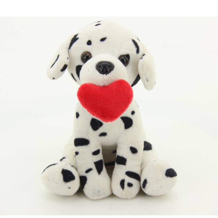 8″ Valentine Plush Dog Holding a Heart | Dog Stuffed Animal for wholesale by Plushland