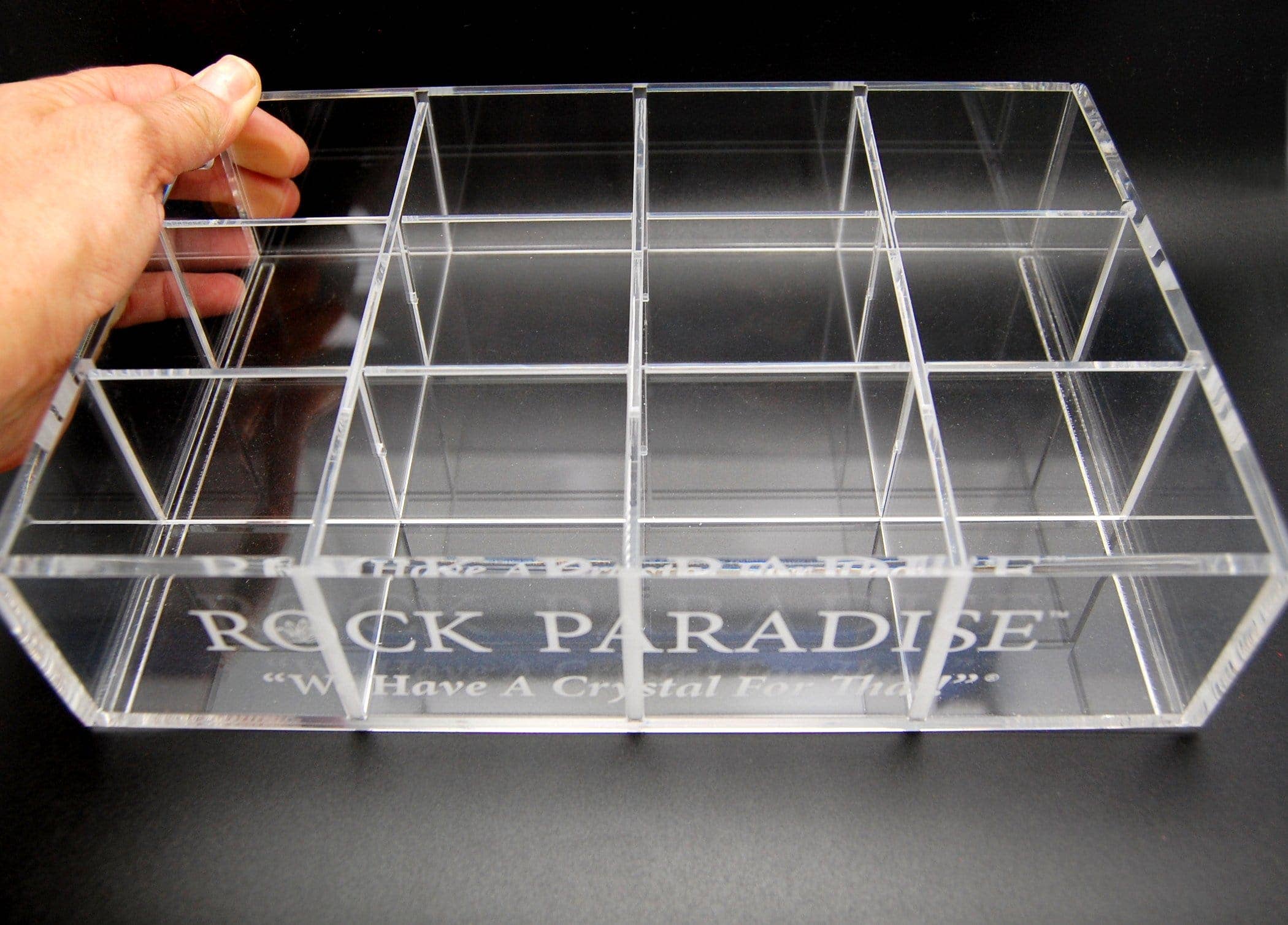 Rock Paradise - Wholesale Decorative tray - Display Tray - Acrylic Crystal Organizer - Adjustable1