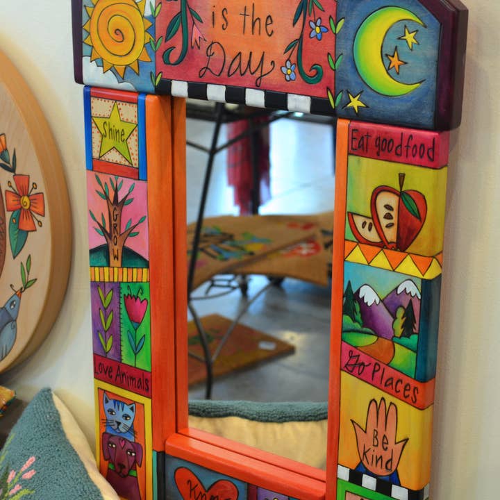 Espejo Estándar Pequeño Hecho a Mano – Parte Superior Redonda para venta al por mayor de Sticks