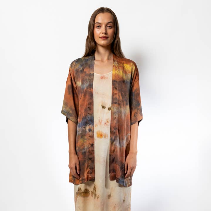 Botanically Dyed Silk Duster Jacket - Naturally Stunning and other Purchase Wholesale moonga silk sarees. Free Returns & Net 60 Terms on Faire trending on Faire.