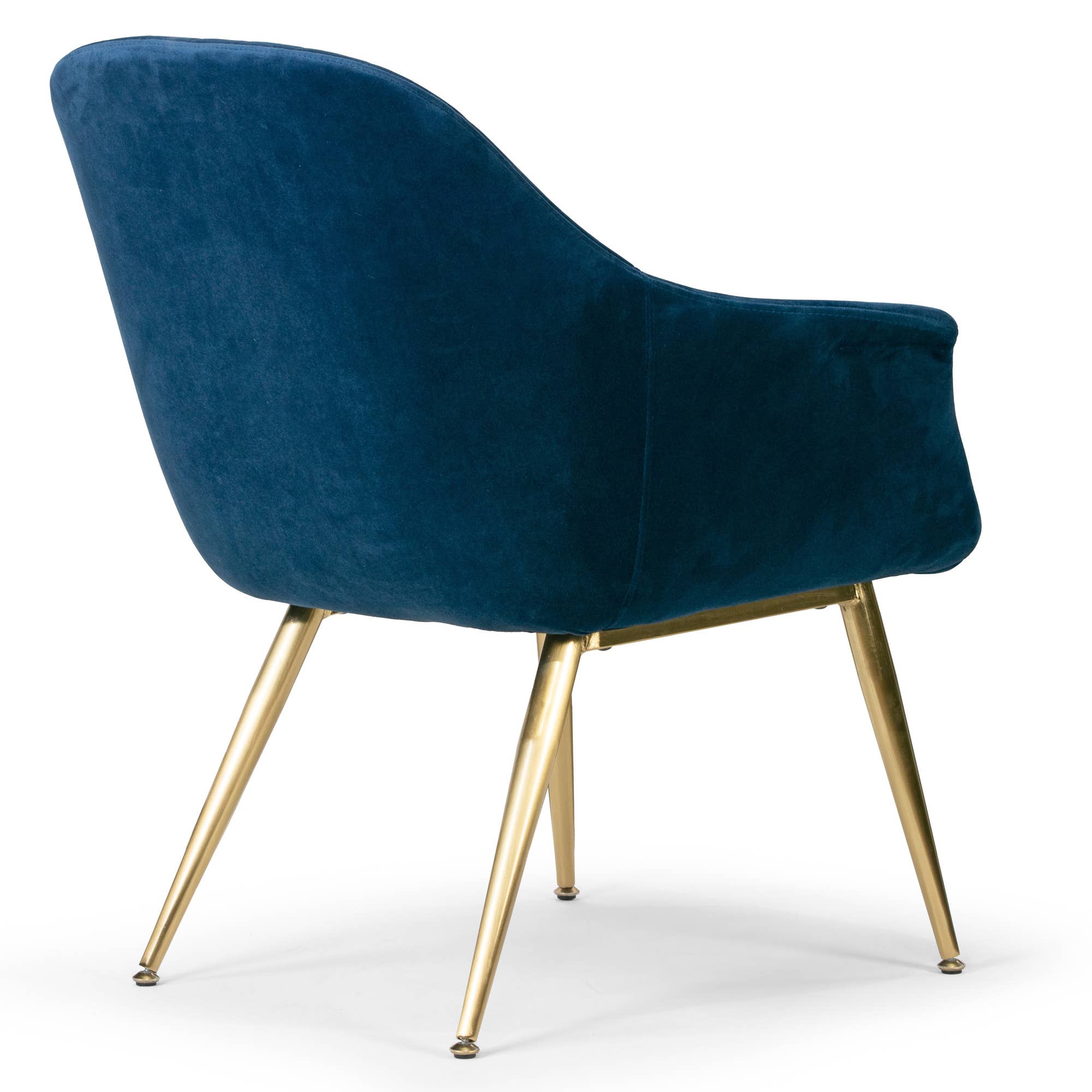 Glamour Home - Vente Canapés - Ensemble canapé 2 places en velours bleu Angela et fauteuil d'appoint9