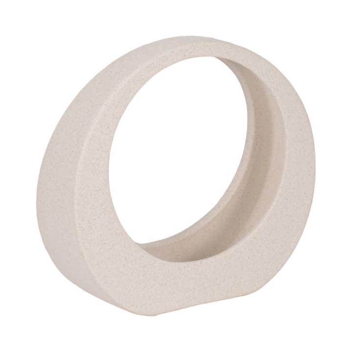 Sagebrook Home - Wholesale Decorative Tabletop Object - White 8 in. Stoneware Novelty Sand Glaze Loop Sculpture