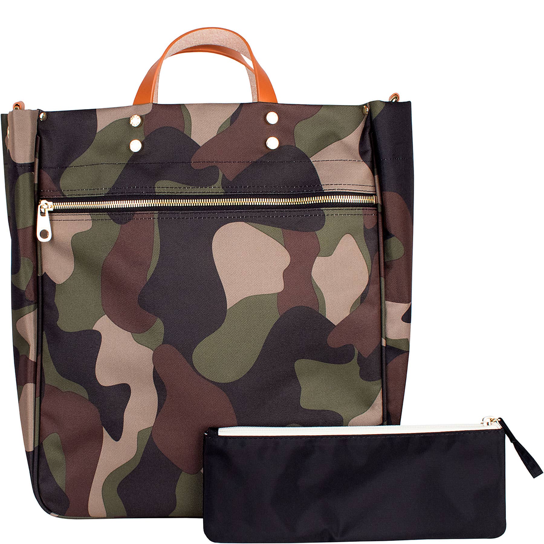Boulevard - Wholesale Tote Bag - Women's - "Parker" Camo Nylon Tote with Leather Accents3