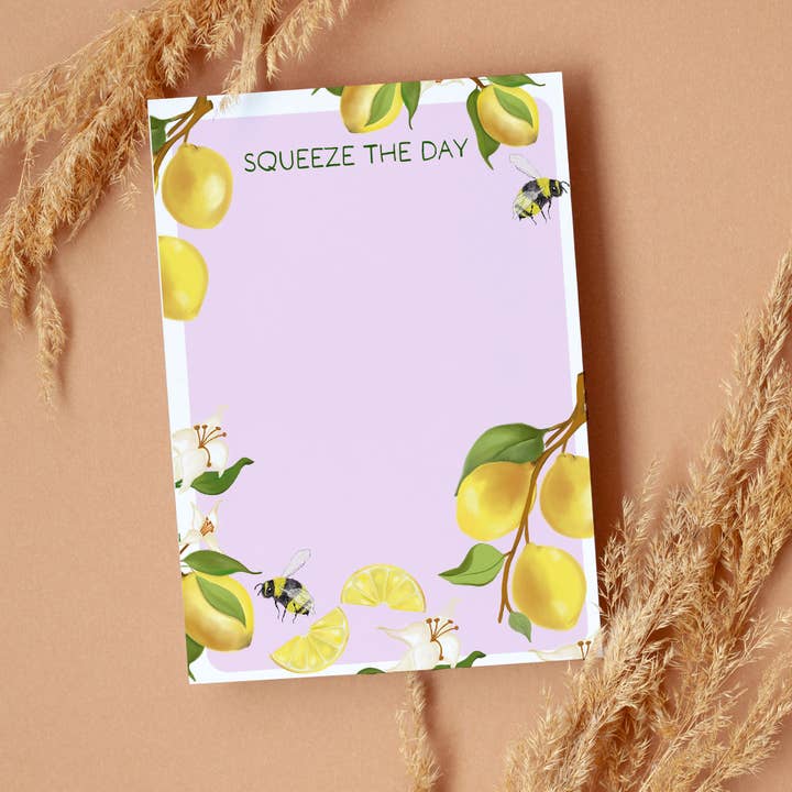 JuliaLeites Illustration - Wholesale Notepad - Note pad “Lemons” | To do list with lemon motif3