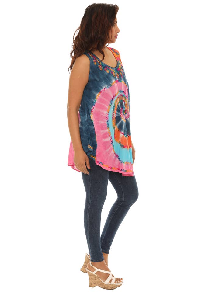 Shoreline Wear. INC – Großhandel Tunika – Damen – Ärmelloses Batik-Top mit Rundhalsausschnitt8