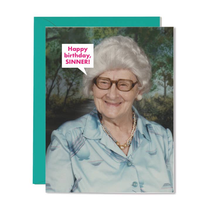 The Raccoon Society - Wholesale Birthday Card - Birthday Sinner