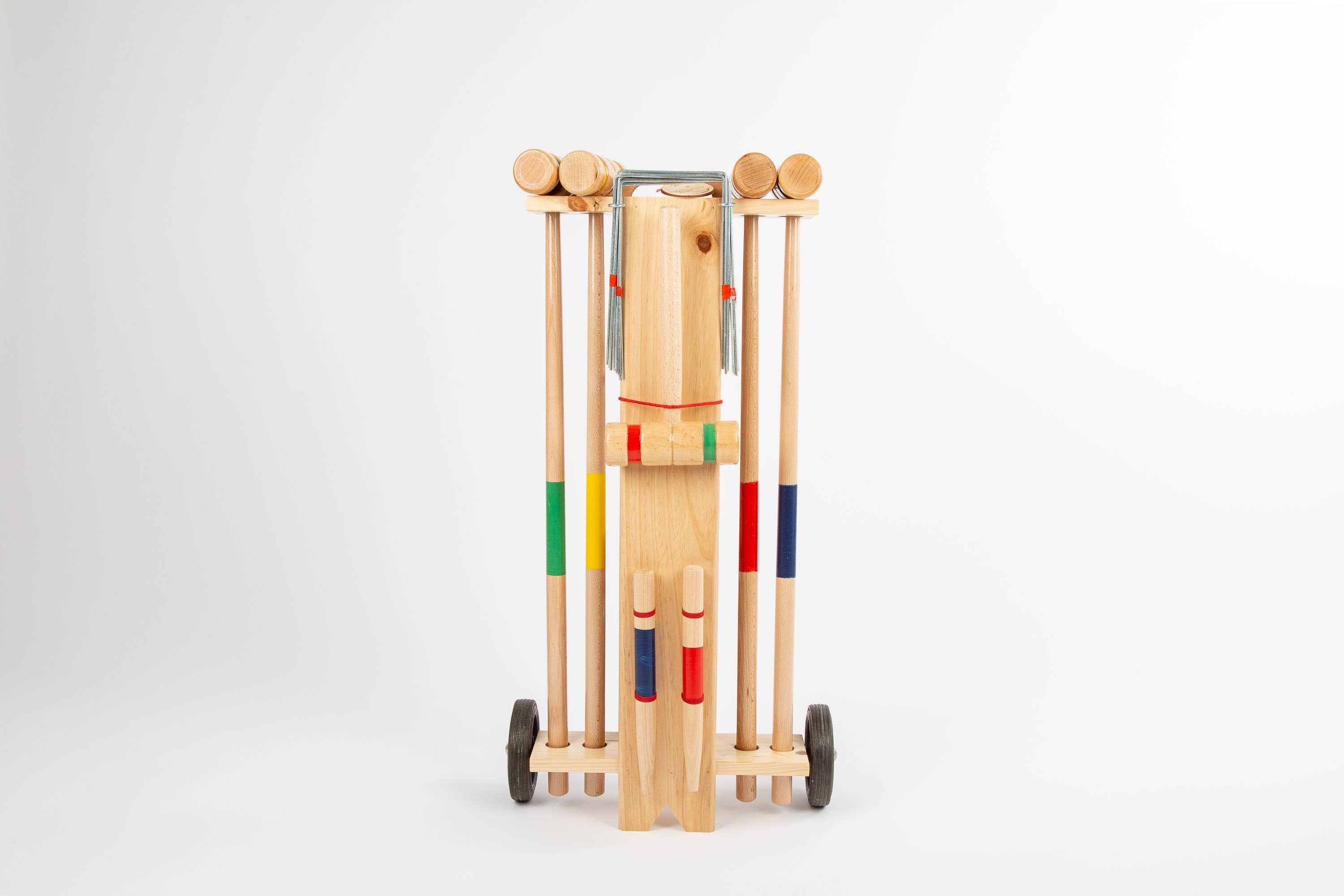 MORA PLAY - Vente Jeu de sport – enfant et bébé - Jeu de croquet dans un chariot en bois - 4 joueurs1
