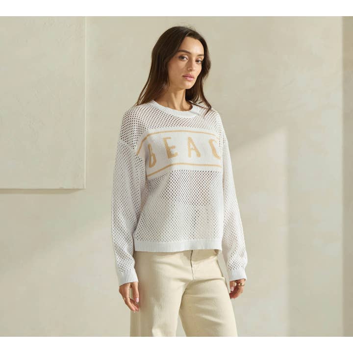 IVORY TAUPE Beach Sweater for wholesale on Faire