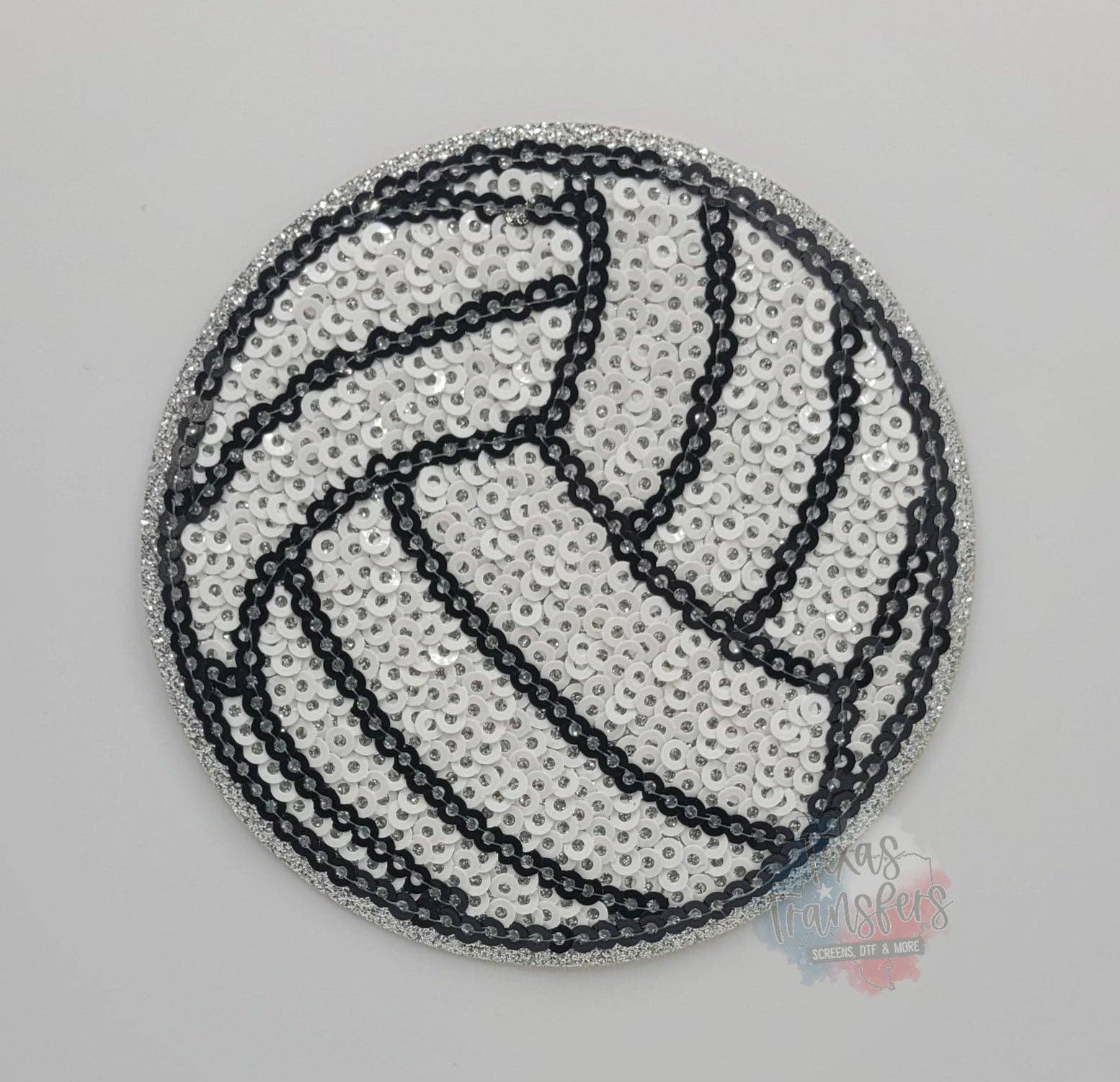 Texas Transfers - Wholesale Patch - Sequin Volleyball Iron-On Patch