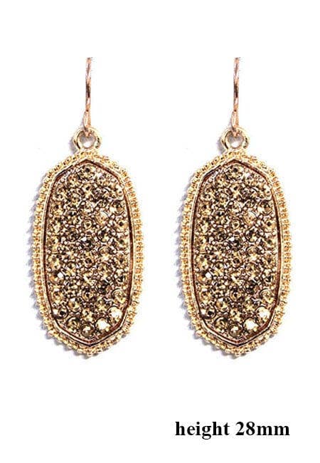 MiMi Wholesale - Wholesale Dangle Earrings - VE1550 Pave Rhinestone Oval Hexagon Drop Earrings7