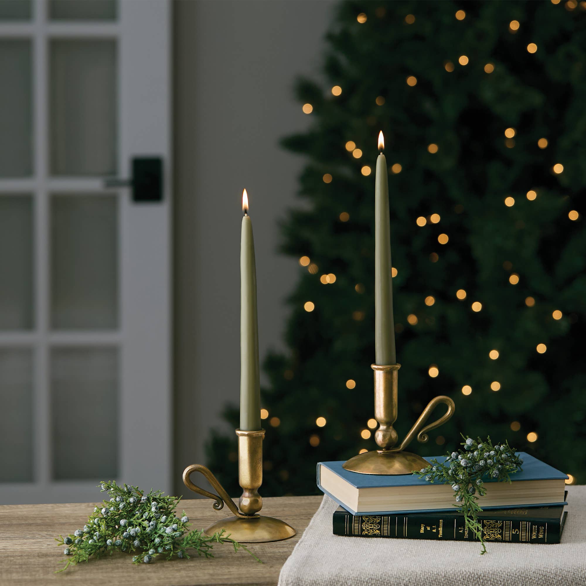 ROOT Candles - Wholesale Tapered Candle/Candlestick - Root 9 Inch Bayberry Double Hung Tapers2