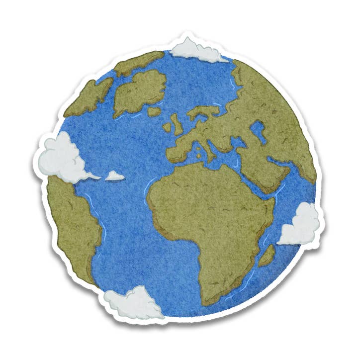 Earth Sticker for wholesale by Stick With Finn