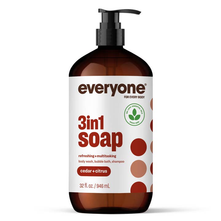 Cedar + Citrus 3in1 Soap 32 oz Case Pack of 6 for wholesale by EO + Everyone
