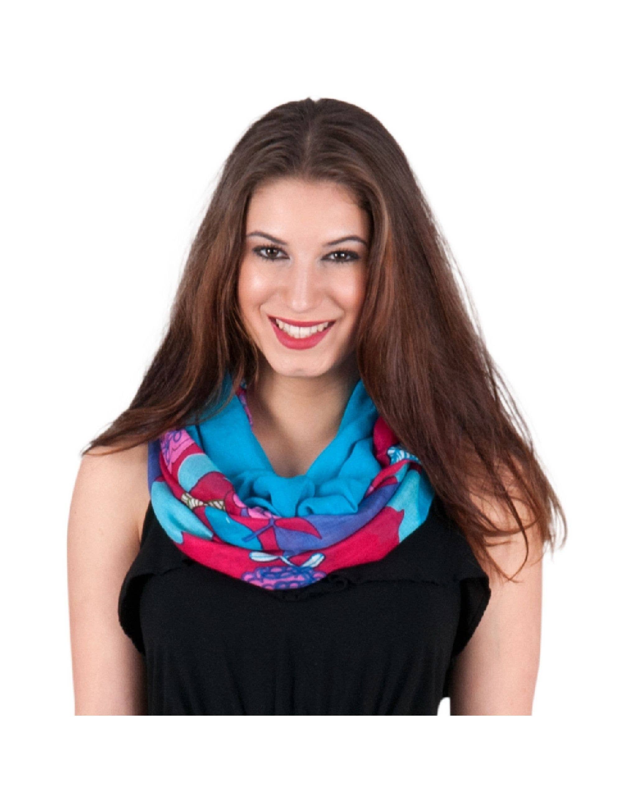 Sunsa - Venta al por mayor Bufanda - Mujer - Sunsa Sommer bufanda circular de 100% viscosa. Bufanda tubular con4