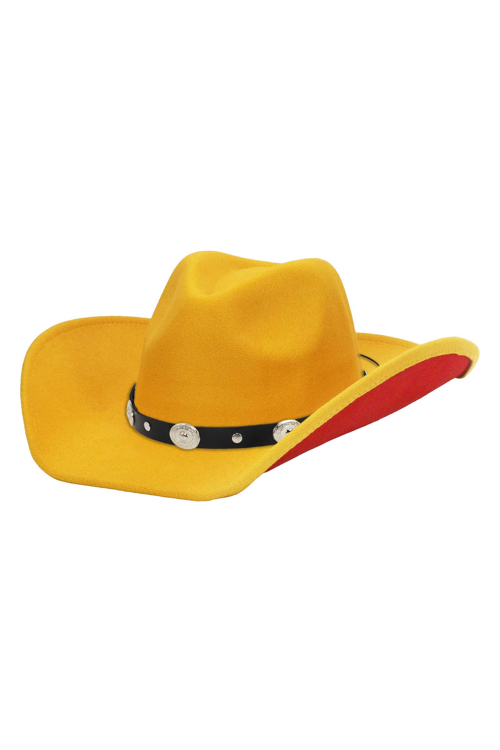 Cap Zone - Wholesale Cowboyhoed - Uniseks - Concho-riem tweekleurige cowboyhoed van imitatievilt7