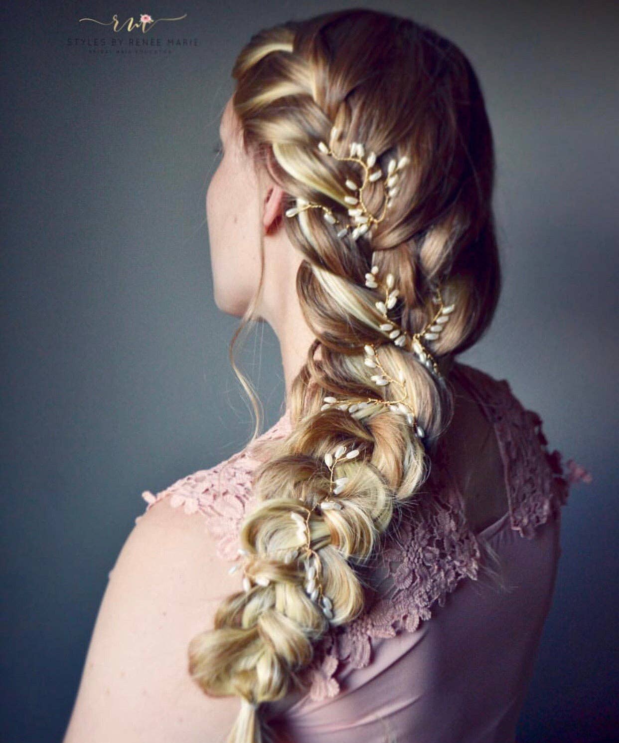 Pink Pewter - Vente Épingles à cheveux - Zara - Arbre tissé de perles (2pc)7