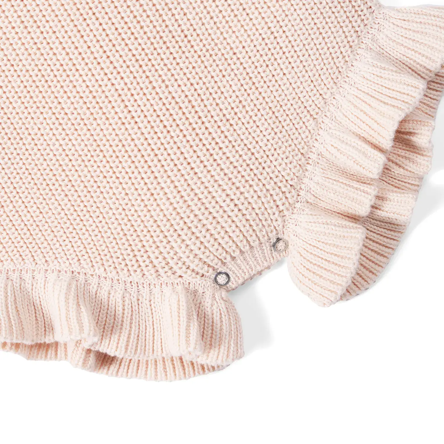 SwaddleAn - Wholesale Romper - Kids - 100% Cotton Ruffle Baby Girl Knit Romper 13