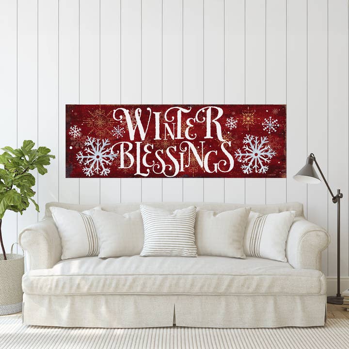 Farmhouse 'Let It Snow' Winter Wall Sign | Rustic Holiday Porch Decor Gift for wholesale by TX USA Corporation