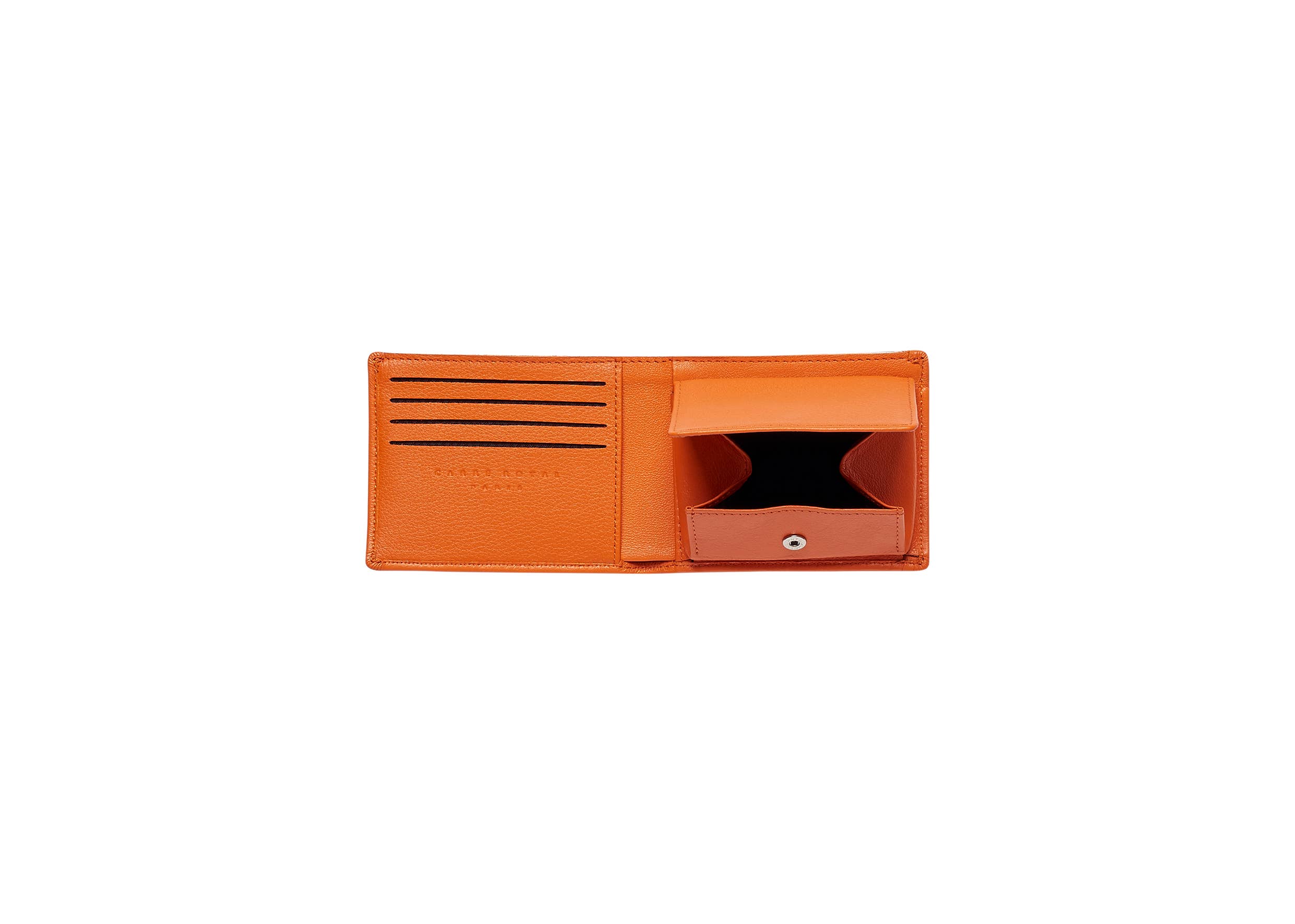 Carre Royal - Wholesale Wallet - Men's - Orange Minimalist Wallet With Coin Pocket0