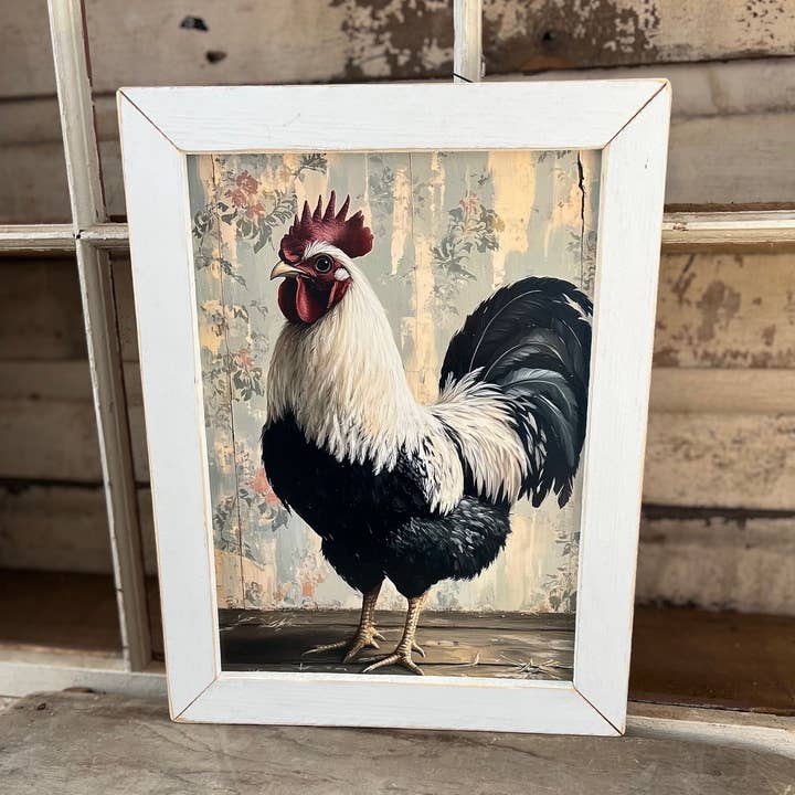 JanMichaels Art & Home - Wholesale Wall Sign - HMK522L Vintage Rooster