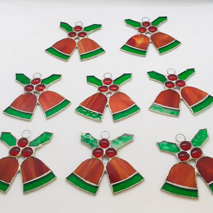 Stained Glass Christmas Bells - Handmade - Ornaments for wholesale by Fiesta Color