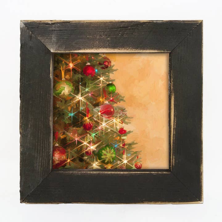ginger blue - Wholesale Christmas Wall Art - Lighted Christmas Tree