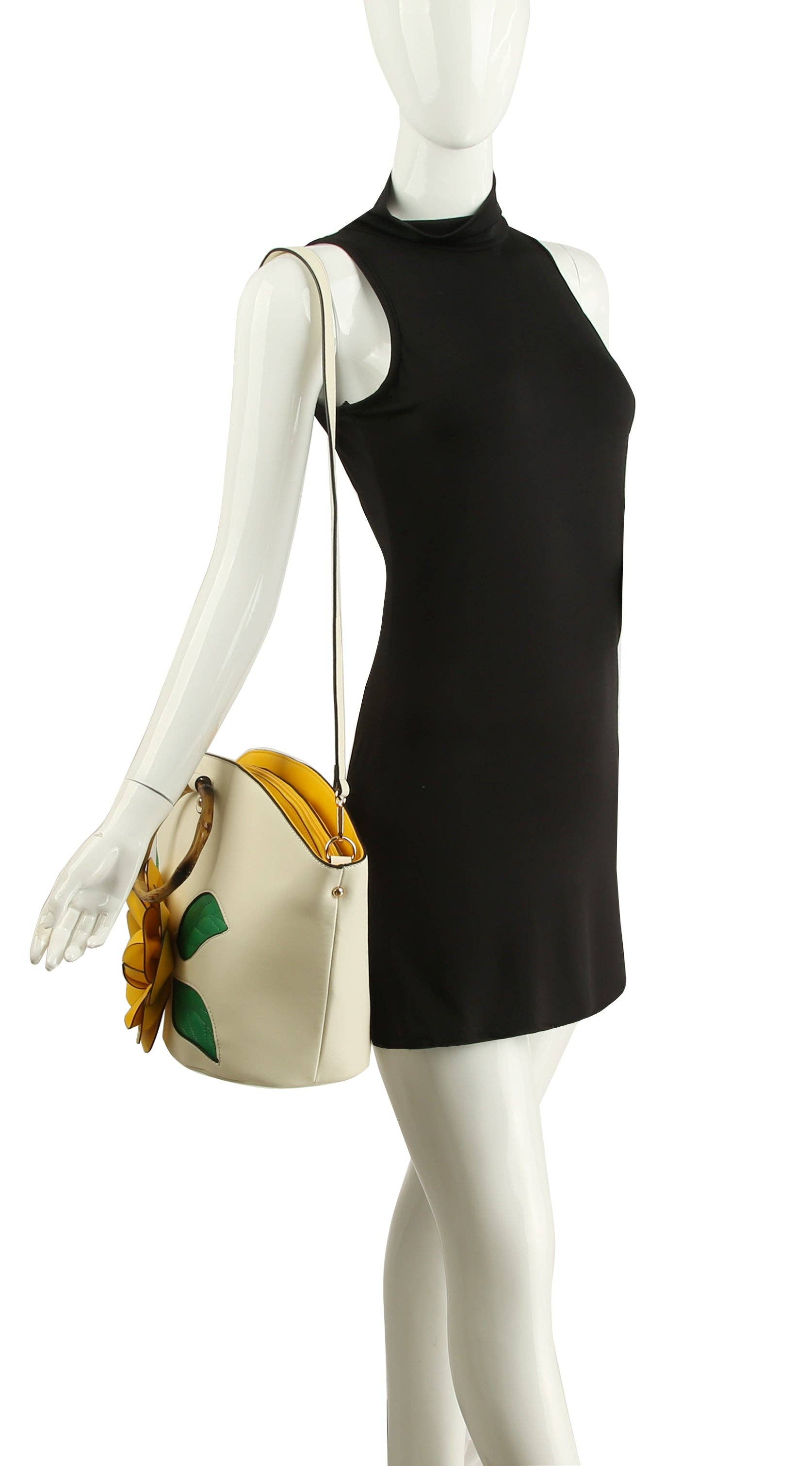 Handbag Factory Corp - Wholesale Top Handle Bag - Women's - Women Flower Satchel Evening Purse Party Bag8