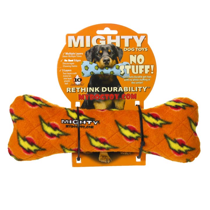 Tuffy Dog Toys - VIP Products – wholesale Pet squeaky toy – Dog – Mighty Bone - Orange, Durable, Squeaky Dog Toy, No Stuffing4