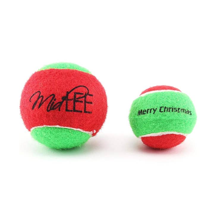 Midlee Designs - Wholesale Pet Fetch Ball - Dog - Midlee Merry Christmas Dog Tennis Balls11