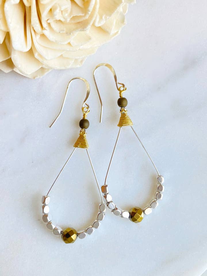 Hematite Medley Earrings for wholesale by Dajana Design