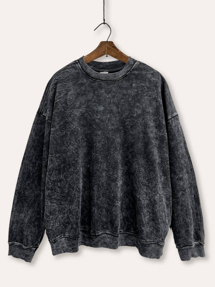 PLAIN MINERAL WASHED FRENCH TERRY COZY SWEATSHIRT and other Purchase Wholesale plain sweatshirt. Free Returns & Net 60 Terms on Faire trending on Faire.