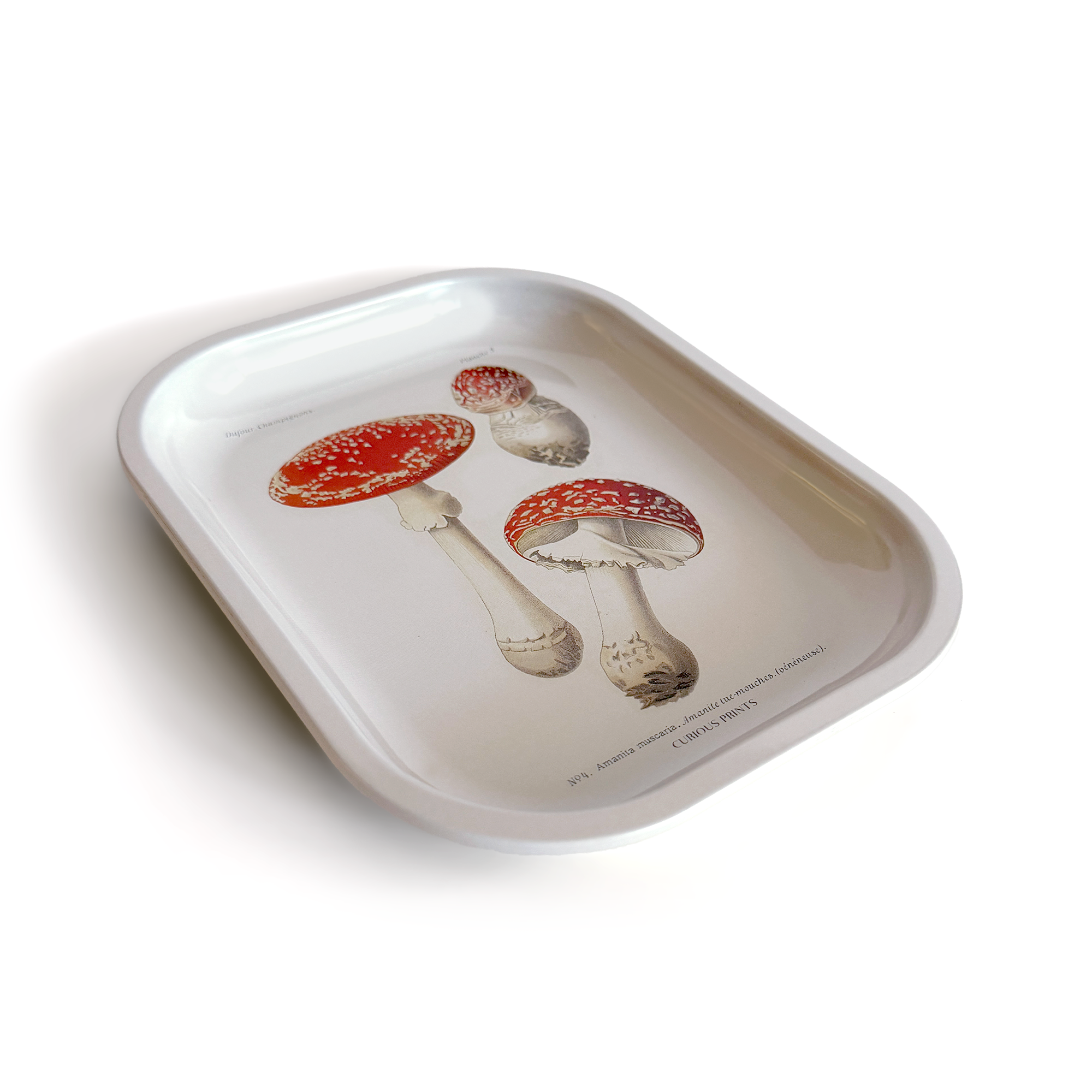 Curious Prints - Wholesale Decorative Tray - Small Metal Magic Mushroom Catchall Tray / Rolling Tray1