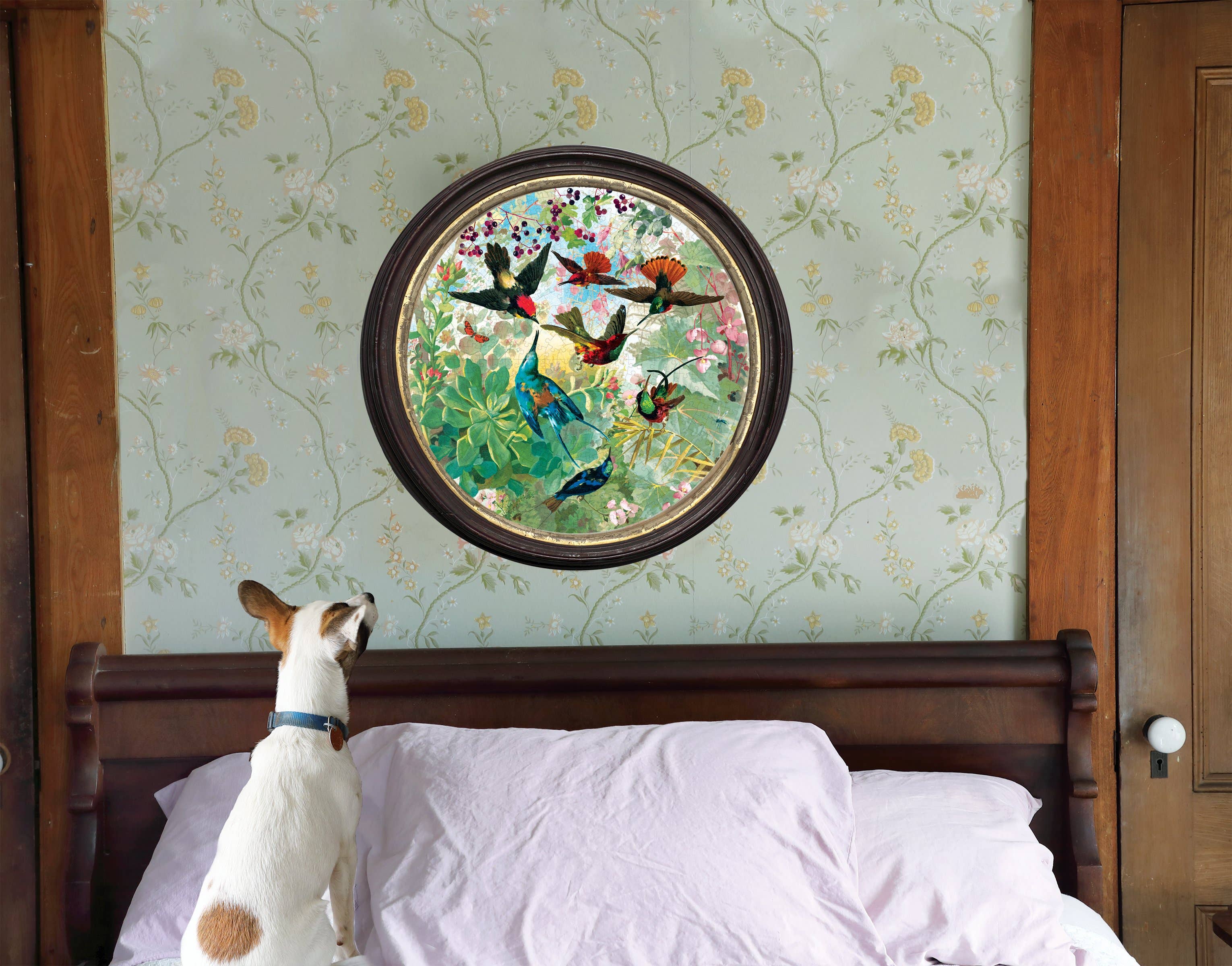 eeBoo - Wholesale Puzzle - Adult - Hummingbirds 500 Piece Round Puzzle3