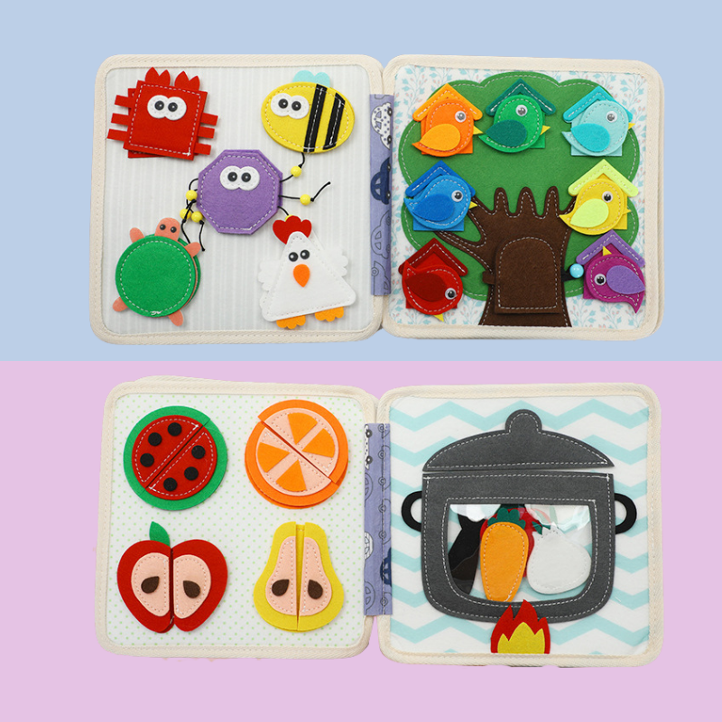 Joymaxx – wholesale Baby- och småbarnsbok (0–2) – Montessori Aktivitetsbok Lejon4