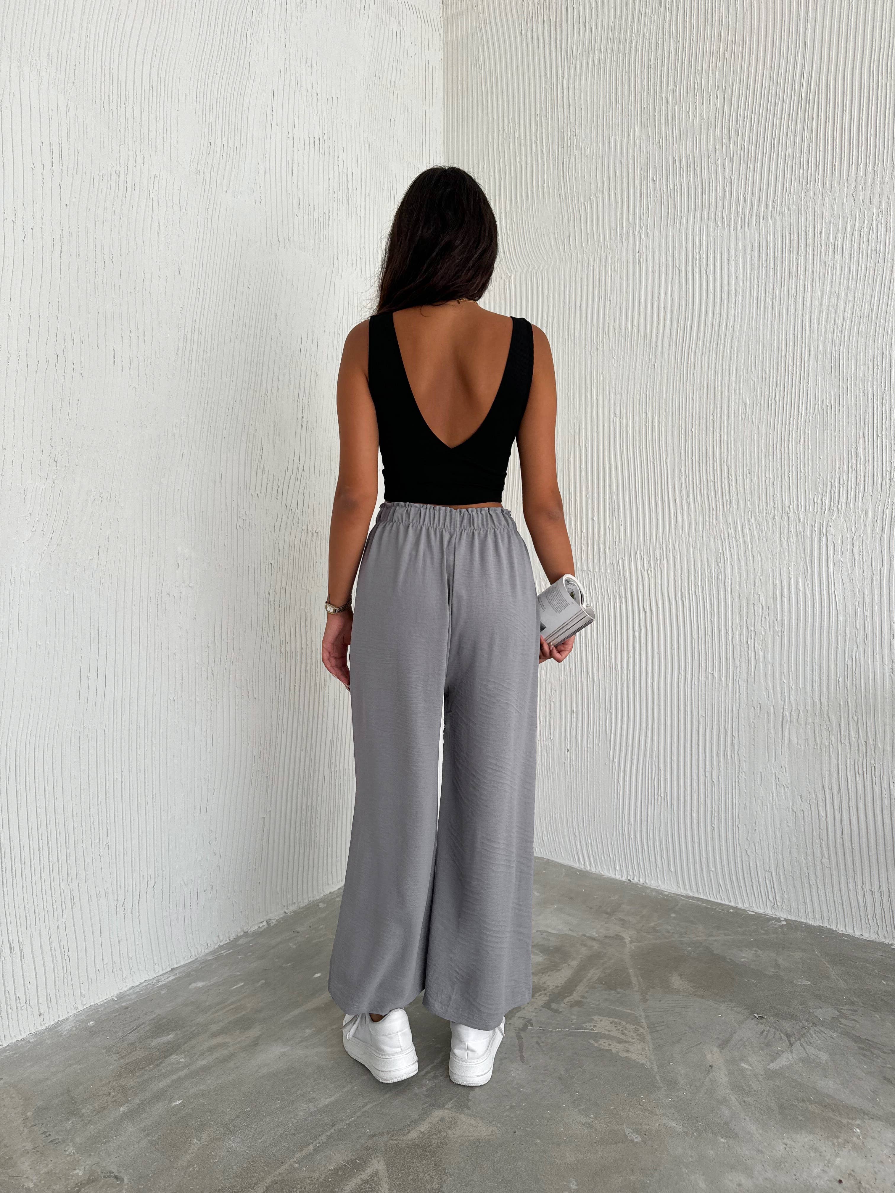 VAV NEW YORK - Wholesale Pants - Women's - Women's Solid Color Palazzo Pants Wide Leg Elastic5