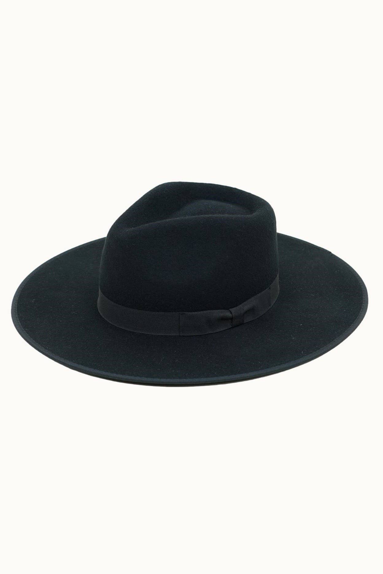 Olive & Pique - Wholesale Fedora - Women's - BARRY - Signature 100% Wool Felt Rancher Hat, Black2