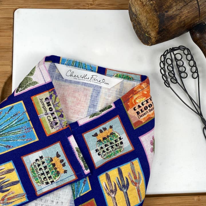 Cher the Fire - Wholesale Tea Towel - Linen Tea Towel, Enchantments - desert watercolor multicolor5